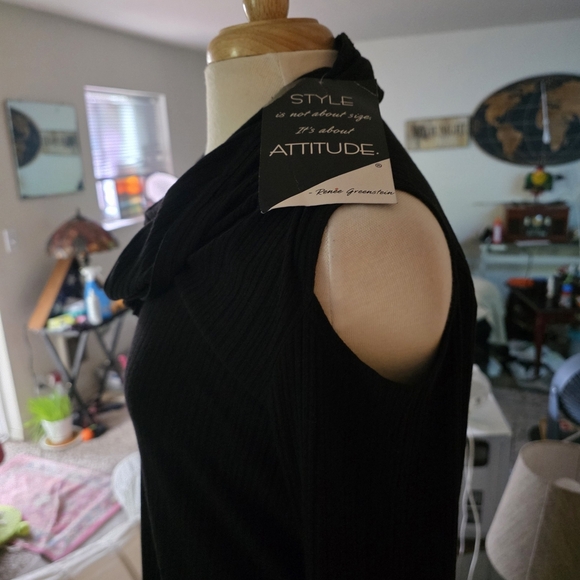 Attitude Black Cold Shoulder Top - Picture 7 of 12